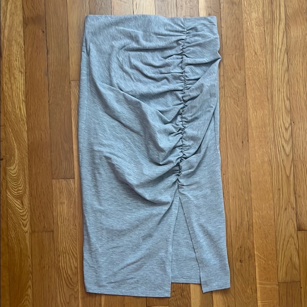 Nine West Gray Ruched Pencil Skirt